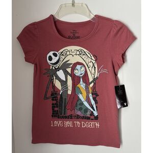 Nightmare B4 Christmas Goth Valentine Girl's Size 10/12 SS Movie T-Shirt #2